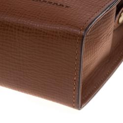 Burberry Brown Leather Zip Around Pouch