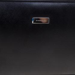 Burberry Black Textured Leather Pouch