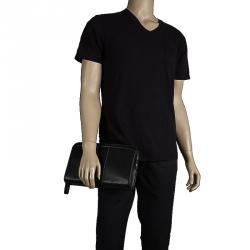 Burberry Black Grain Leather Pouch