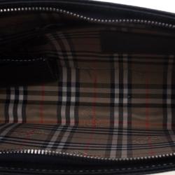 Burberry Black Grain Leather Pouch