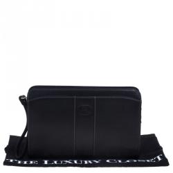 Burberry Black Grain Leather Pouch