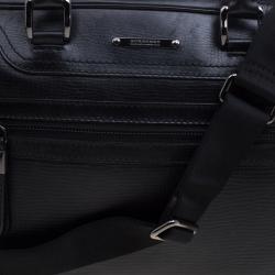 Burberry Black Leather Briefcase