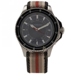 مملوكة مسبقًا ساعة يد رجالية بربري BU7600 ستانلس ستيل رمادي 44مم