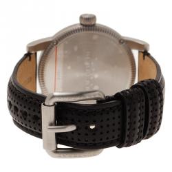 Burberry Black Stainless Steel The Utilitarian GMT Men's Wristwatch 42MM
