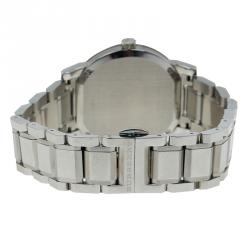 Pre Owned Burberry Black Stainless Steel Heritage BU1364 Men's Wristwatch 38MM