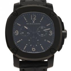 Burberry Black Stainless Steel The Britain Men's Wristwatch 47MM