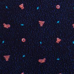 Bvlgari Blue Pattern Silk Tie