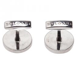 Pre Owned Bvlgari Silver Men's Cufflinks