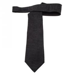 Bvlgari Dark Grey Silk Tie