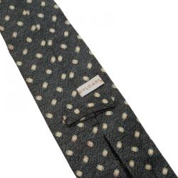 Bvlgari Grey Printed Silk Tie