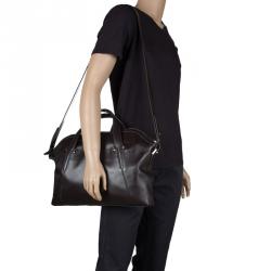 Bvlgari Dark Brown Leather Briefcase