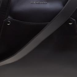 Bvlgari Dark Brown Leather Briefcase