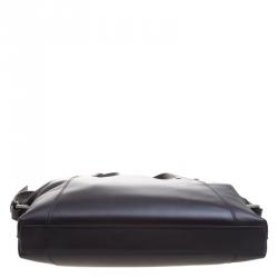 Bvlgari Dark Brown Leather Briefcase