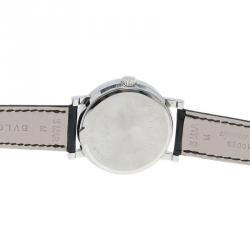 Pre Owned Bvlgari Black Stainless Steel Bvlgari Men's Wristwatch 38MM