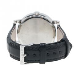 Pre Owned Bvlgari Black Stainless Steel Bvlgari Men's Wristwatch 38MM