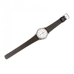 Pre Owned Bvlgari White Stainless Steel Solotempo Men's Wristwatch 29MM 