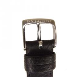 Pre Owned Bvlgari White Stainless Steel Solotempo Men's Wristwatch 29MM 