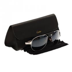 Pre Owned Cartier Black Santos De Cartier Aviators