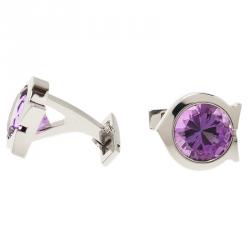 Cartier Amethyst Silver Cufflinks