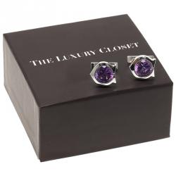 Cartier Amethyst Silver Cufflinks