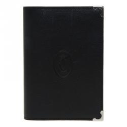 Pre Owned Cartier Black Calfskin Must de Cartier Pocket Diary 