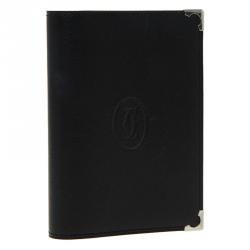Pre Owned Cartier Black Calfskin Must de Cartier Pocket Diary 