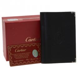 Pre Owned Cartier Black Calfskin Must de Cartier Pocket Diary 