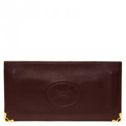 CRL3001364 - Multiple Wallet, Must de Cartier - Burgundy calfskin, golden  finish - Cartier