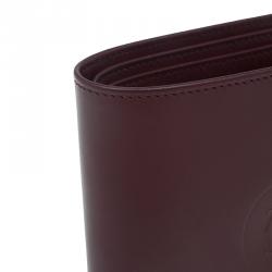 مملوكة مسبقًا Cartier Burgundy Calfskin Must De Cartier Wallet