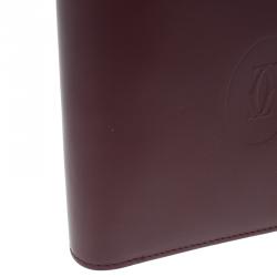 مملوكة مسبقًا Cartier Burgundy Calfskin Must De Cartier Wallet