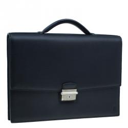 Cartier Black Leather Pasha Briefcase