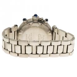 Pre Owned Cartier White Stainless Steel Pasha De Women's Wristwatch 38MM