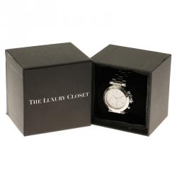 Pre Owned Cartier White Stainless Steel Pasha De Women's Wristwatch 38MM