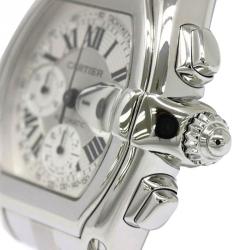 Pre Owned Cartier Silver Stainless Steel Roadster Men's Wristwatch 42MM