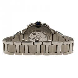 Pre Owned Cartier Silver Ballon Bleu Stainless Steel Chronograph Men's Wristwatch 40 mm