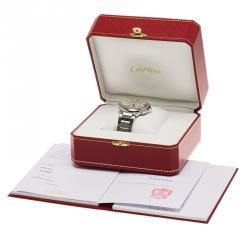 Pre Owned Cartier Silver Ballon Bleu Stainless Steel Chronograph Men's Wristwatch 40 mm
