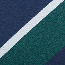 Pre Owned CH Carolina Herrera Green and Blue Striped Silk Tie