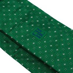 Pre Owned CH Carolina Herrera Green Polka Dot Silk Tie