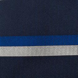 Pre Owned CH Carolina Herrera Navy Blue Striped Silk Tie