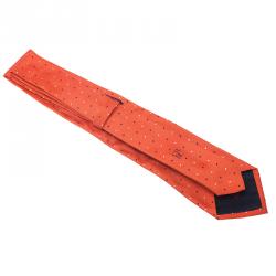 Pre Owned CH Carolina Herrera Red Polka Dot Silk Tie