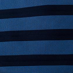 Pre Owned CH Carolina Herrera Light Blue and Navy Blue Striped Silk Tie
