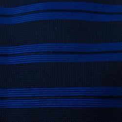 Pre Owned CH Carolina Herrera Blue Striped Silk Tie