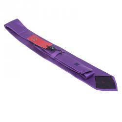 Pre Owned CH Carolina Herrera Purple Silk Tie