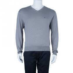 Pre Owned CH Carolina Herrera Men’s Gray Knit Pullover S