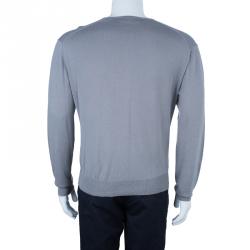 Pre Owned CH Carolina Herrera Men’s Gray Knit Pullover S