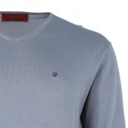 Pre Owned CH Carolina Herrera Men’s Gray Knit Pullover S