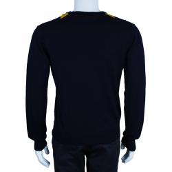 Pre Owned CH Carolina Herrera Men's Blue/Yellow Sweater L