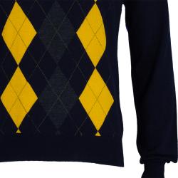 Pre Owned CH Carolina Herrera Men's Blue/Yellow Sweater L