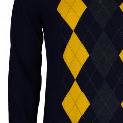 Pre Owned CH Carolina Herrera Men's Blue/Yellow Sweater L