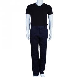 Pre Owned CH Carolina Herrera Men's Navy Blue Trousers M